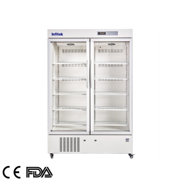 2-8 ℃ Двухдверный фармацевтический холодильник, PR5-1000